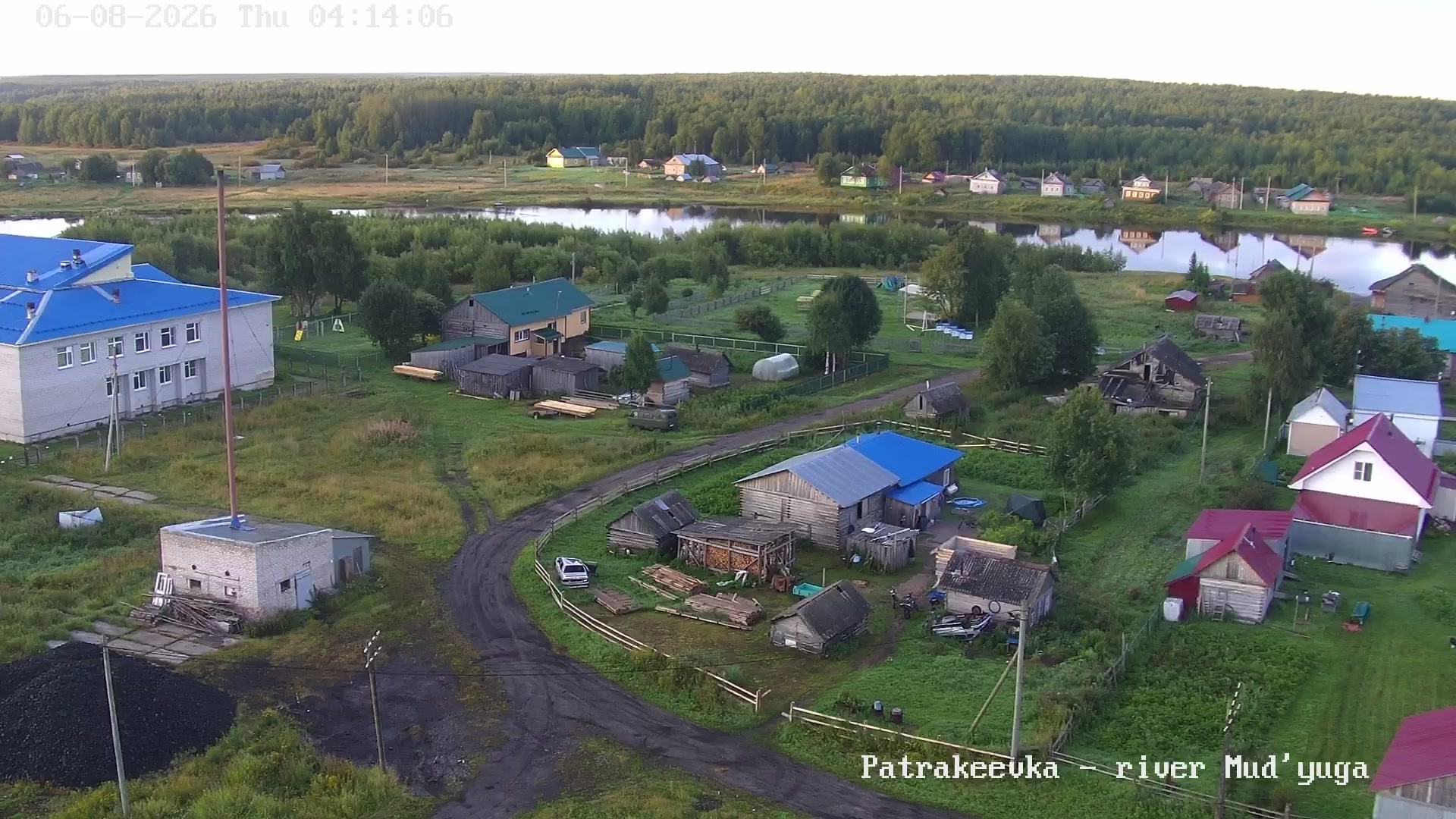 Веб-камера в поморской деревне Патракеевка на реке Мудьюга