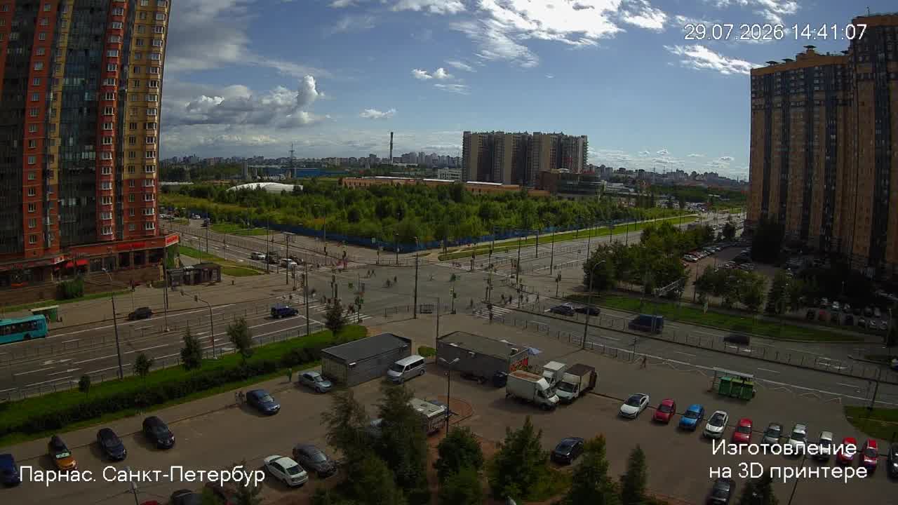 Перекрёсток улиц Николая Рубцова и Фёдора Абрамова, Парголово