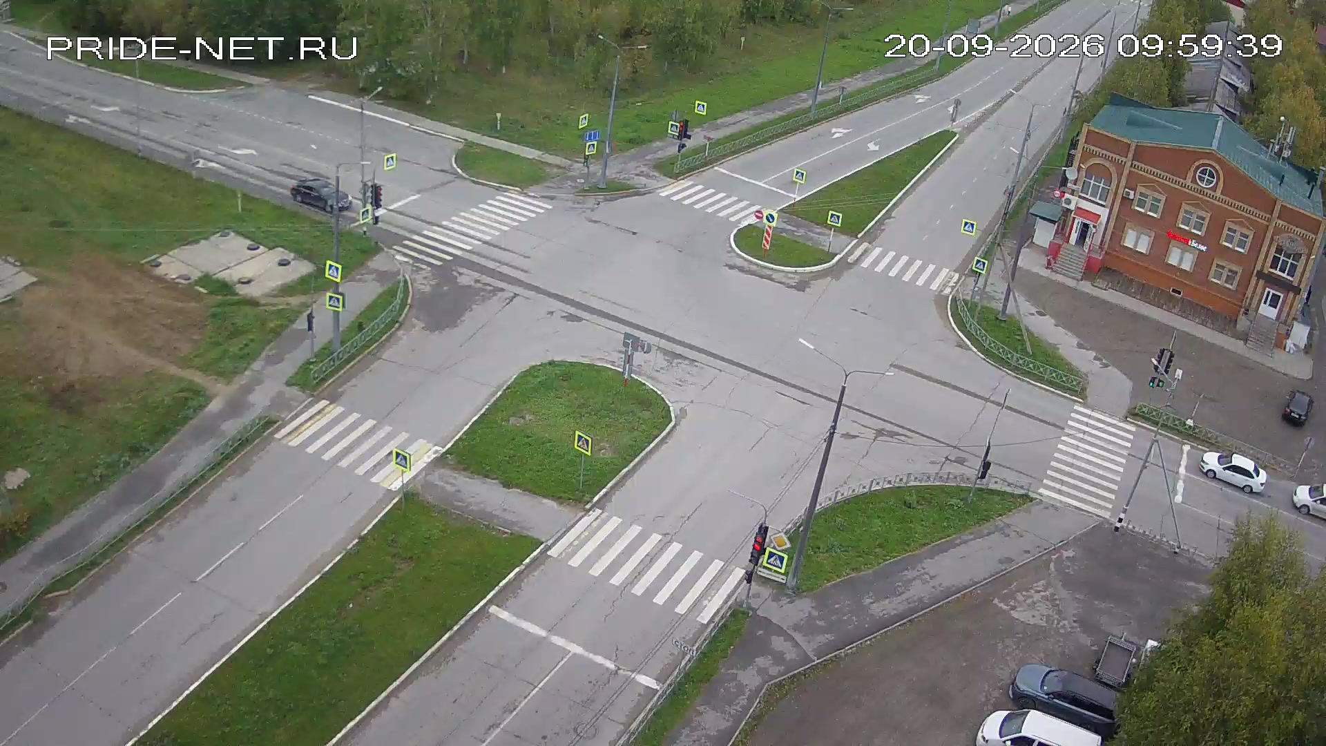 Перекрёсток улиц Заречная — Губкина, Белово