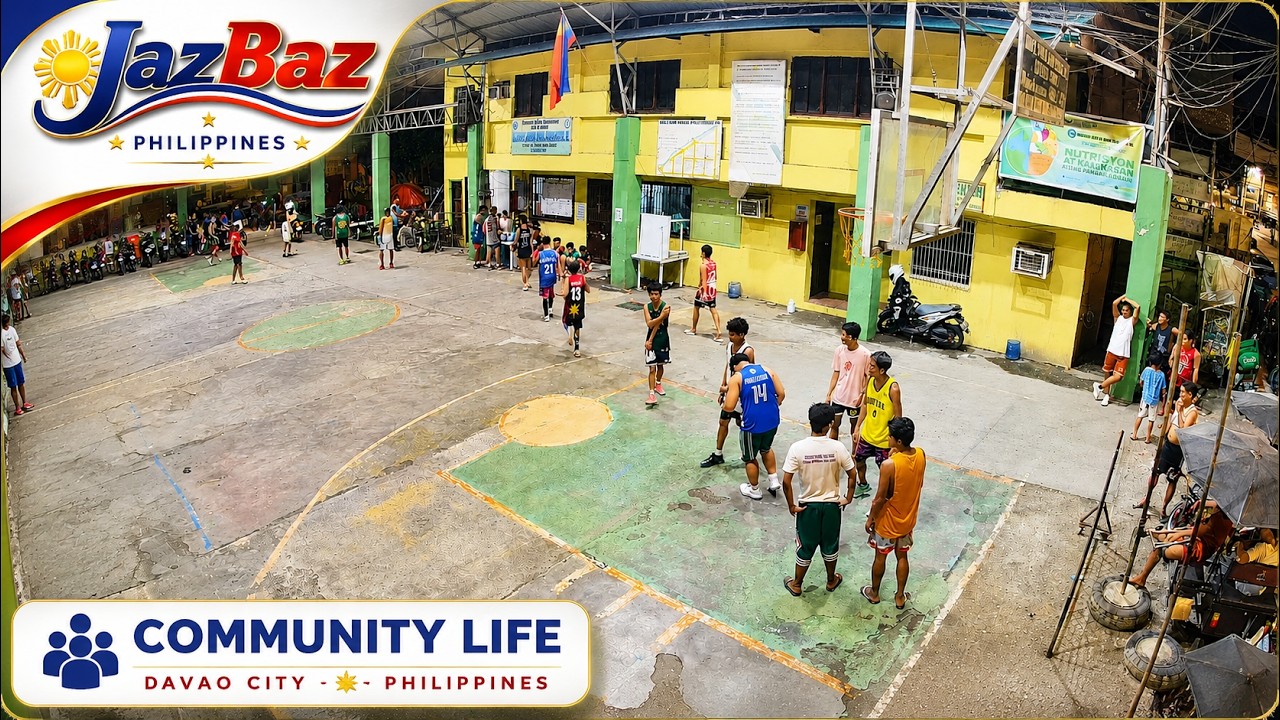 Basketball court at the barangay hall of Captain Thomas Monteverde, Davao