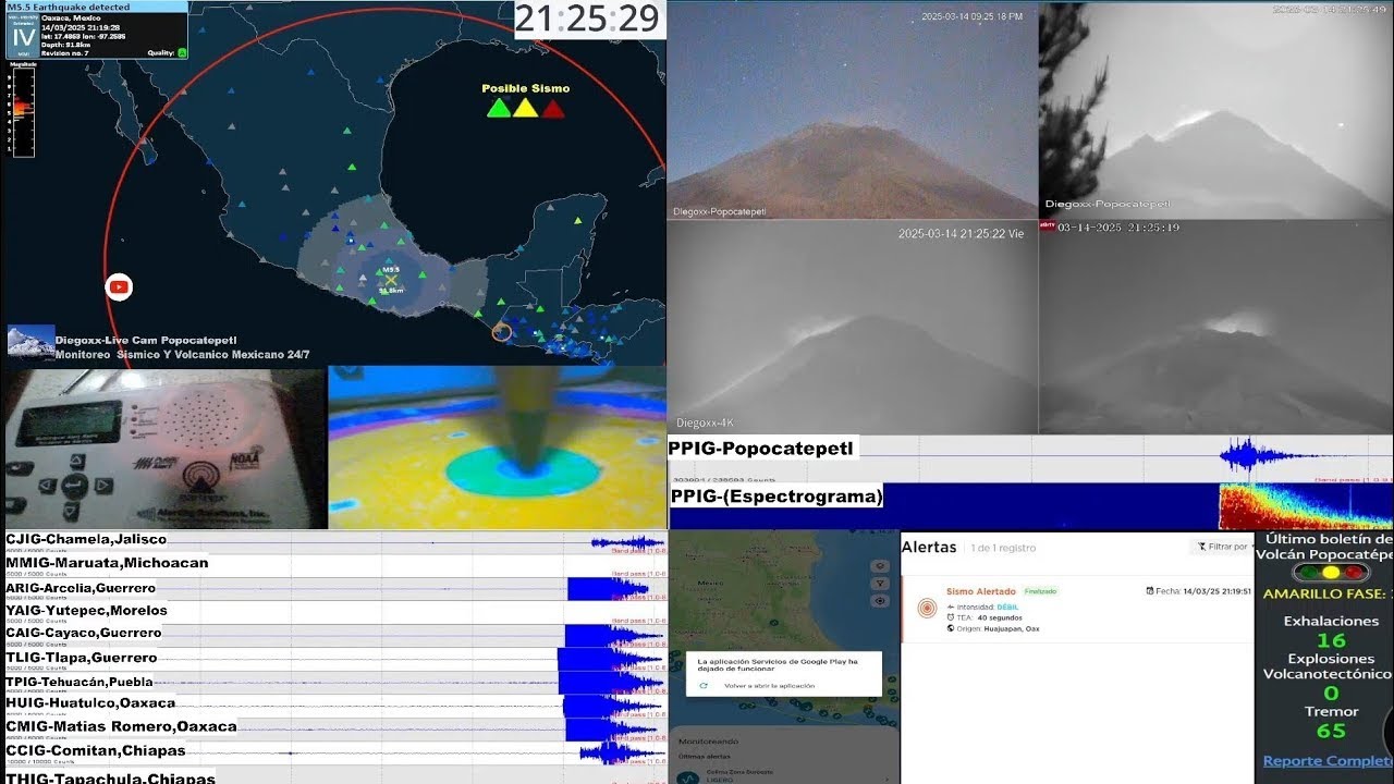 Überwachung der seismischen und vulkanischen Aktivität Mexikos