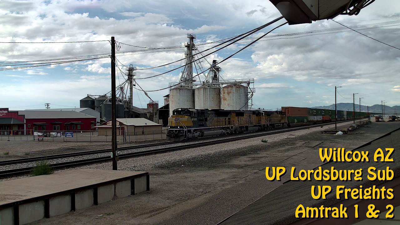 Камера с видом на железную дорогу Union Pacific в Уилкоксе