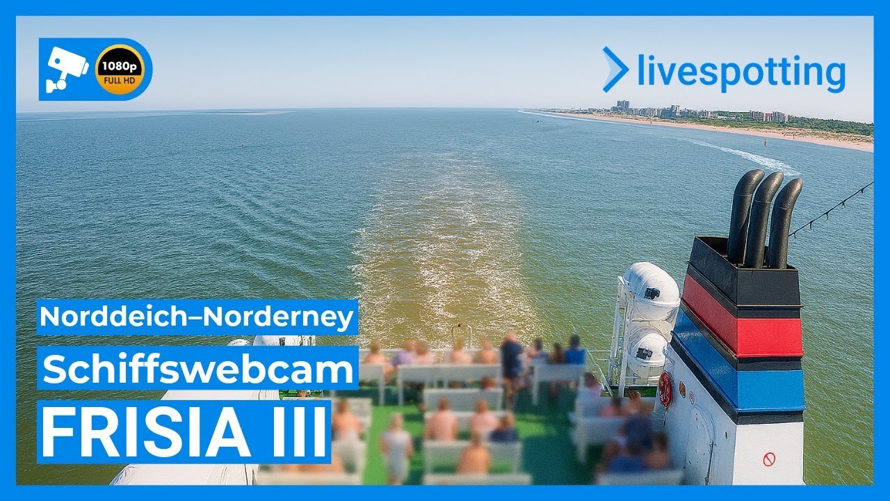 Паром Фризия III — вид на Северное море и Ваттовое море