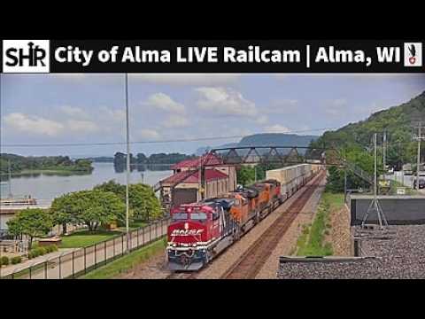 Железная дорога BNSF в Алме, Висконсин