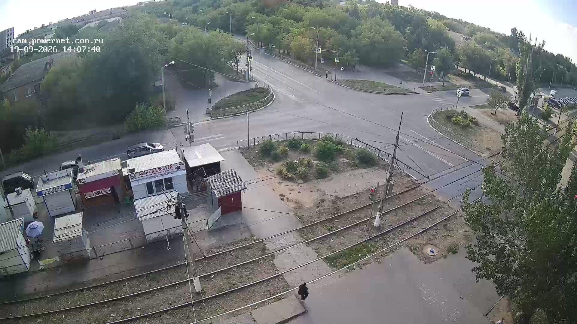 Intersection of Kommunisticheskaya and Gorkogo Streets in Volzhsky
