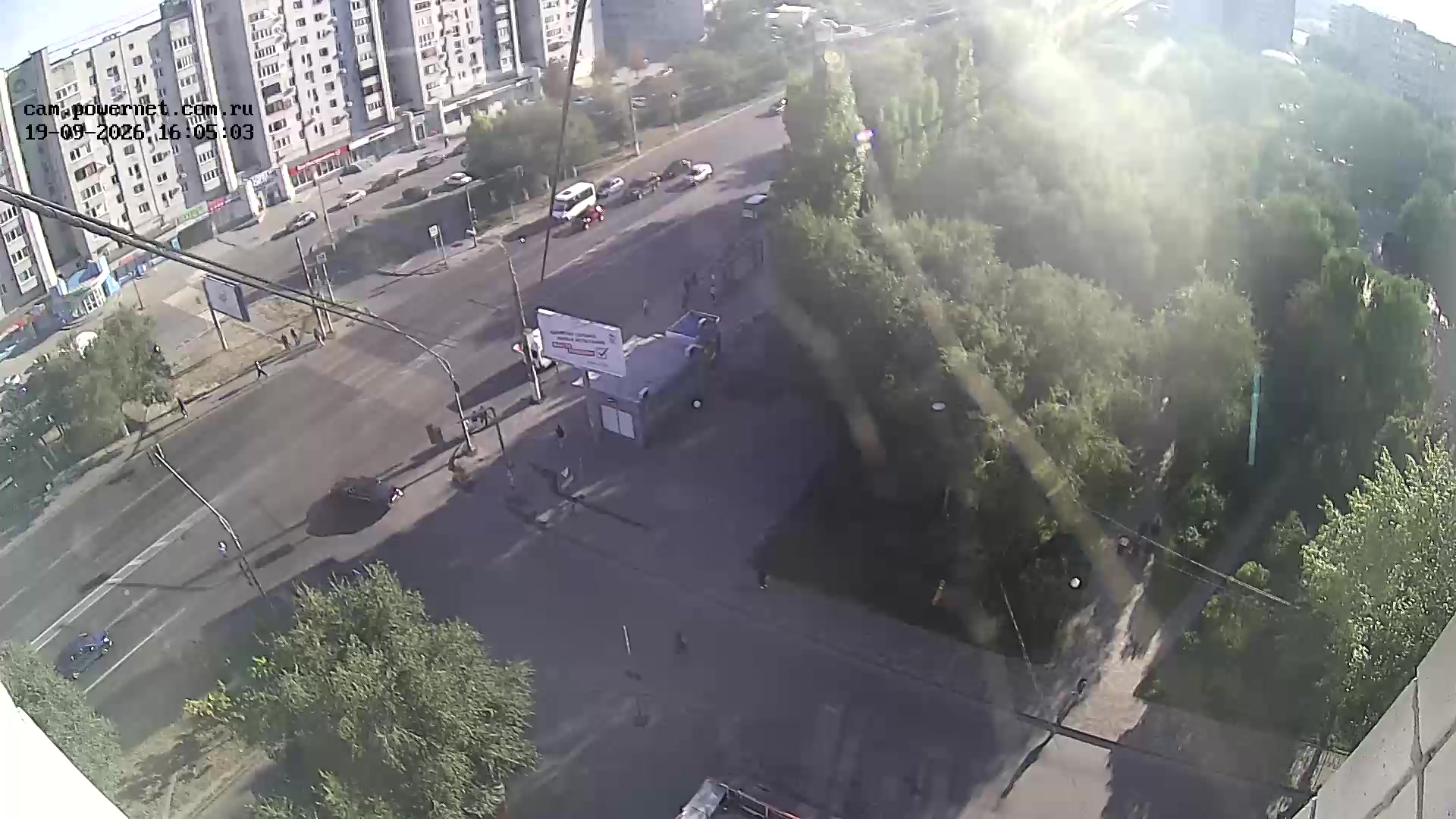 Пересечение улиц Николая Отрады и Менжинского в Волгограде
