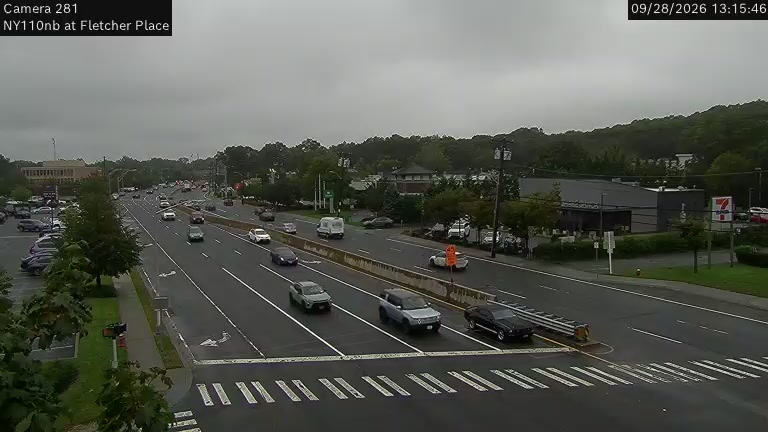 NY 110 Northbound at Melville Mall North Driveway
