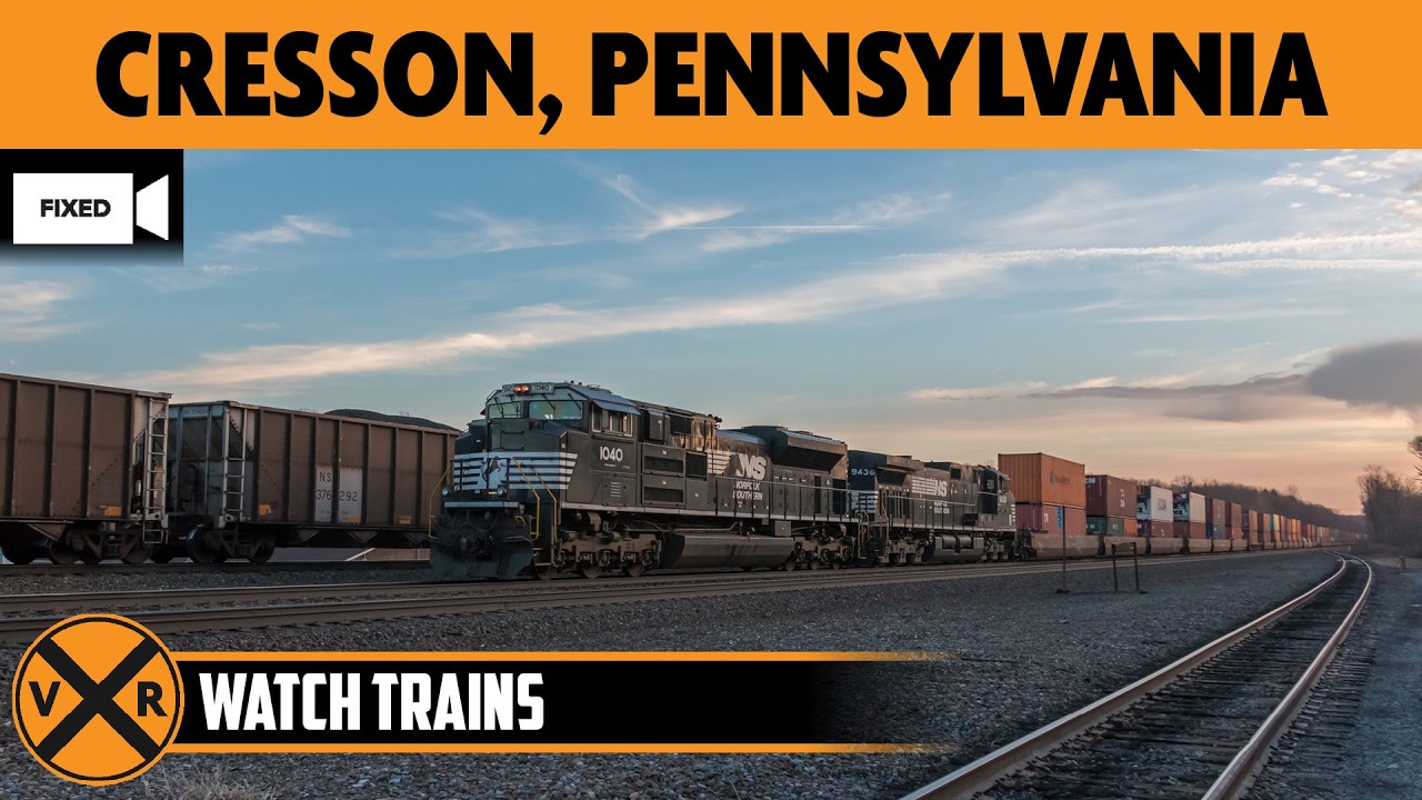 Norfolk Southern в Крессоне — вид на запад