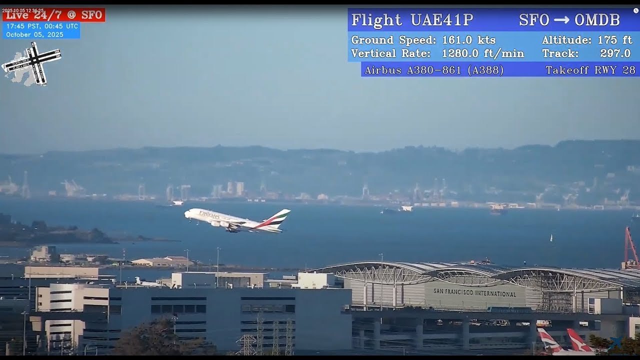 Плейнспоттинг аэропорта Сан-Франциско (SFO)