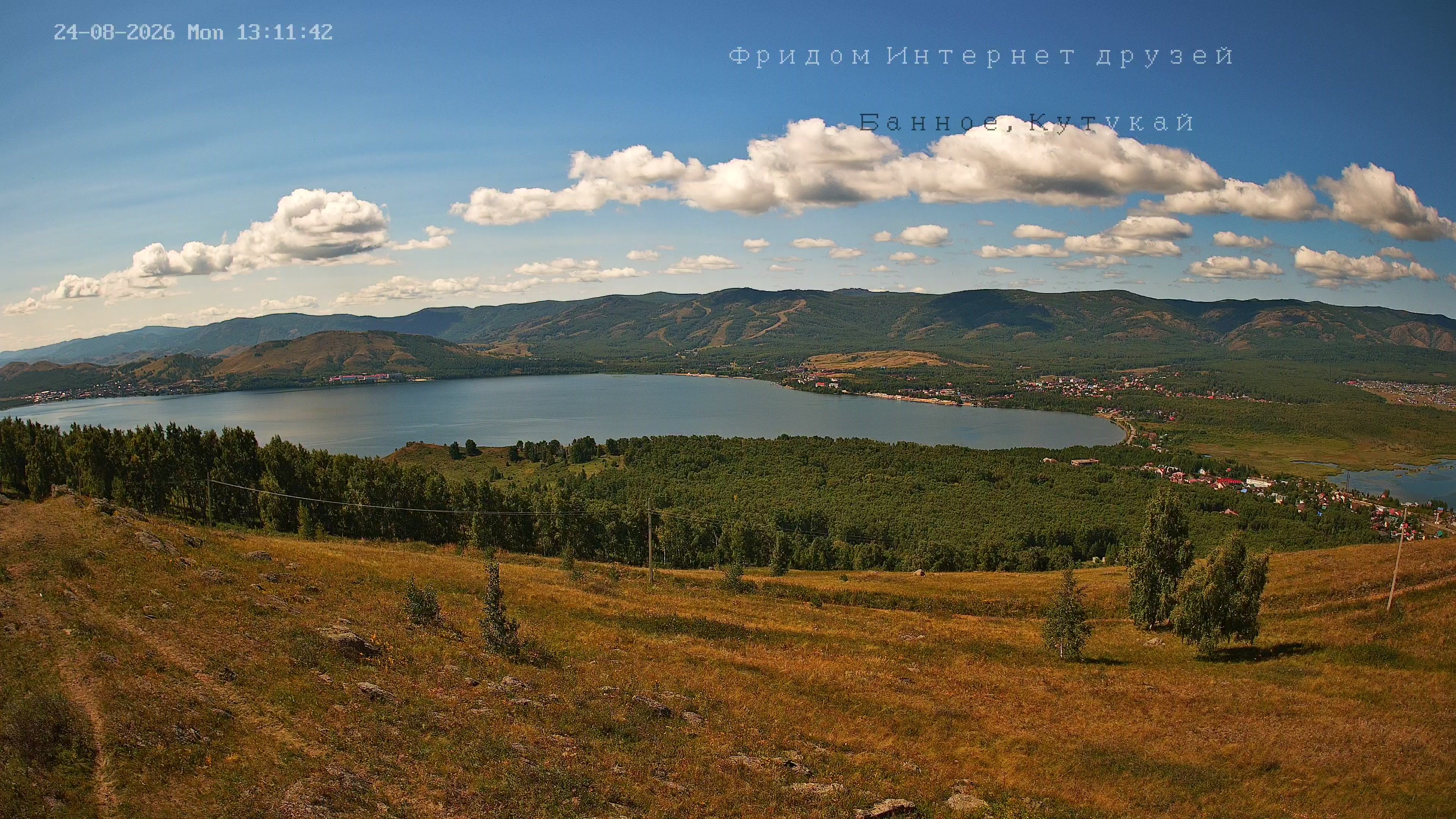 Озеро Банное и село Зелёная Поляна